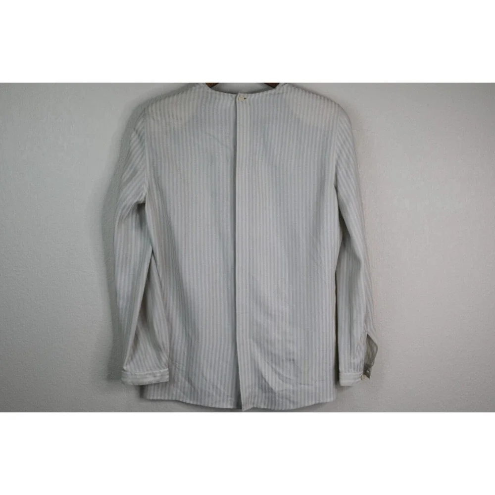Vintage Giorgio Armani Blouse Women 38 Silk Blend Shoulder Pads Classic - Picture 7 of 12